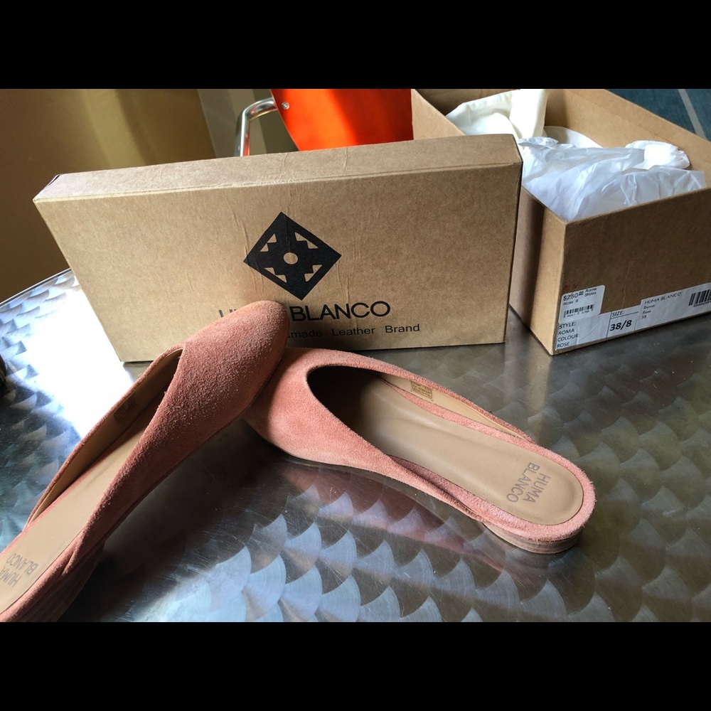 Huma Blanco Roma Slides - Size 38/8